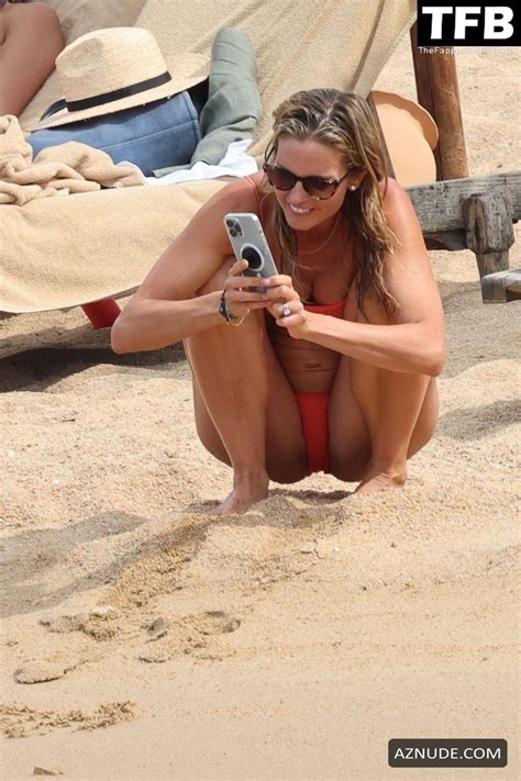 Frida Andersson Sexy Seen Flaunting Her Hot Bikini Body At The Beach In Porto Cervo Aznude