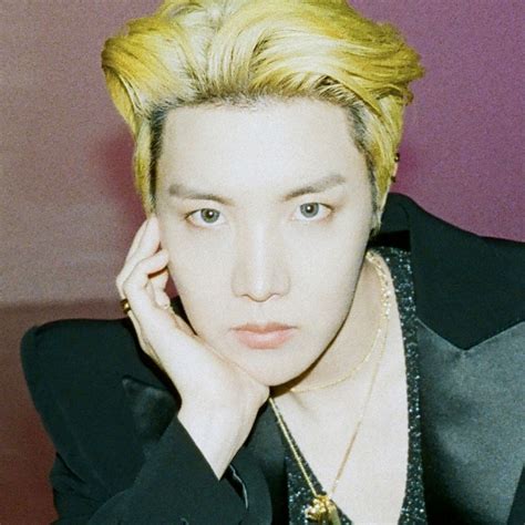 J Hope Bts Icon Spiky Short Hair Men Yellow Blonde Hair Yellow Hair