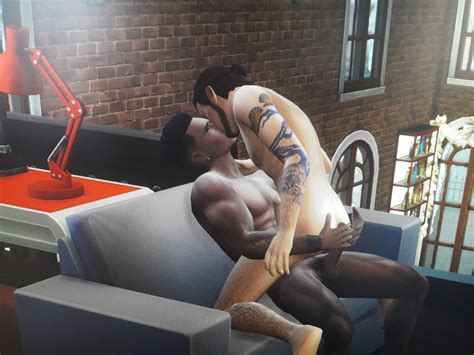 Marcus X Paolo Gym Bed Room Gay Hunk Black Nipple Suck Tattoo The Sims And The Sims Hentai