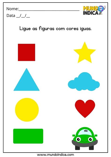 Jogo De Ligar As Cores - 20 Atividades com Cores na Educação Infantil para Imprimir