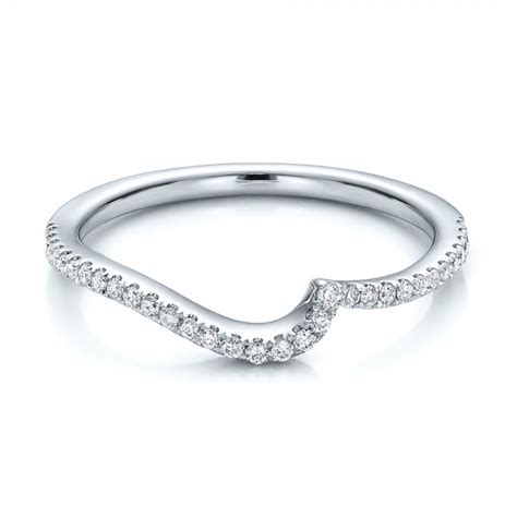 Contemporary Curved Shared Prong Diamond Wedding Band 100410 Bellevue Seattle Joseph Jewelry