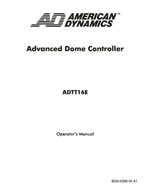 Fillable Online Advanced Dome Controller Fax Email Print Pdffiller