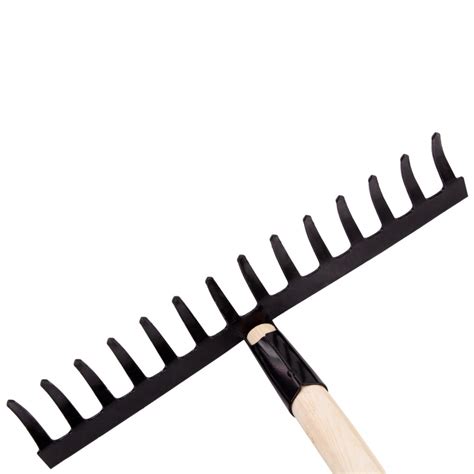 Грабли стальные, 360 х 1300 мм, 14 прямых зубьев, деревянный черенок ...