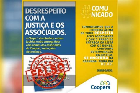 Coopera Divulga Nota Oficial Sobre Acusa O De Descumprimento De Ordem