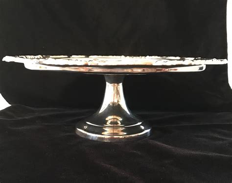 Free Ship Antique Sheridan Silverplate Pedestalcake Plate Etsy