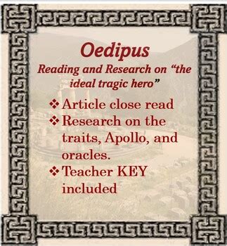 Oedipus Rex Pre Reading And Research On Oedipus The Ideal Tragic Hero