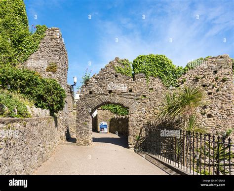 Tenby Castle Gate, Wales, UK Stock Photo - Alamy