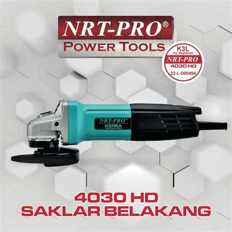 Jual Gerinda Tangan Inch Nrt Pro B Saklar Belakang Shopee Indonesia