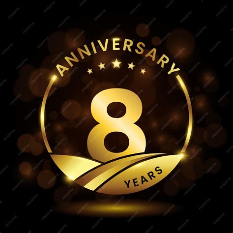 Premium Vector 8 Years Anniversary Anniversary Celebration Logo Design Vector Template