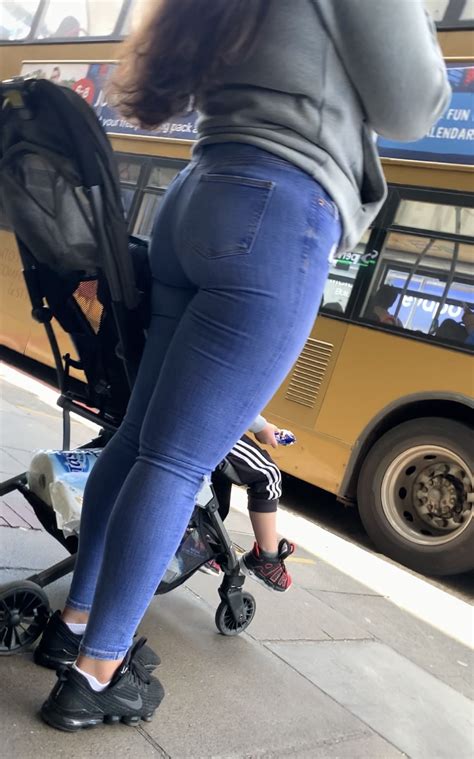 Brunette In Tight Jeans At The Bus Stop Tight Jeans Forum