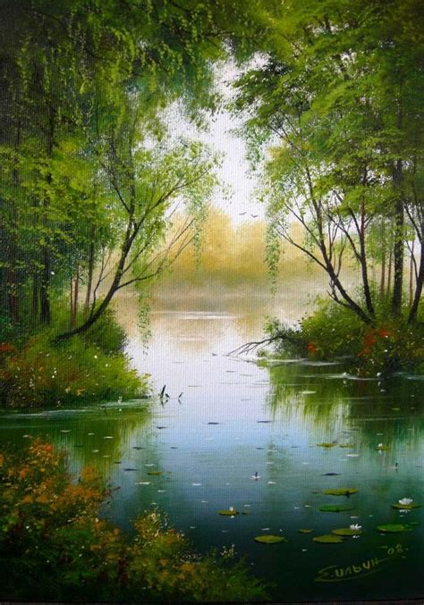 Misty River Malerei, so einladend. Levkonoe | Е.Ильин - Karen Boughton - #Boughton #einladend # ...