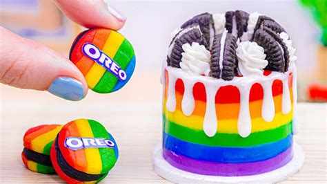 Satisfying Miniature Rainbow Oreo Cake Decorating L Fancy Miniature