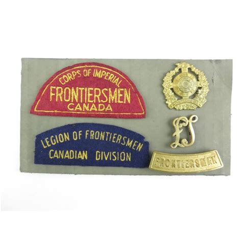 Wwi Wwii Canadian Legion Of Frontiersmen Badges Lot