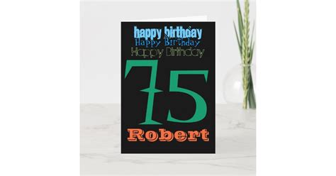Personalized 75th Birthday Greeting Card | Zazzle.com