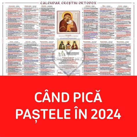 Când pică Paştele în 2024 Când pică Paştele ortodox şi cel catolic în