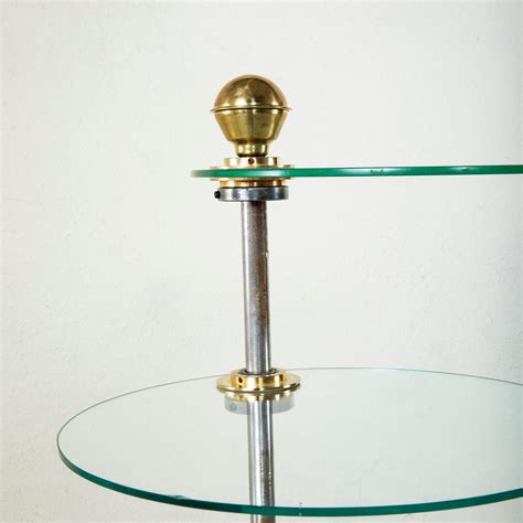 Mid 20th Century French Brass And Glass French Pastry Shop Display Shelves For Sale At 1stdibs