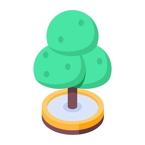 Premium Vector Garden Trees Isometric Icons