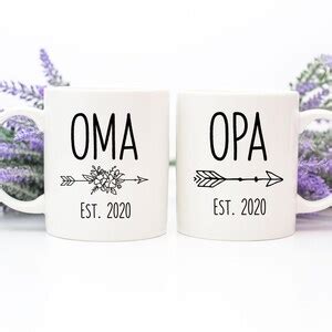 Oma Opa Mug Set Oma And Opa Gift Pregnancy Announcement To Oma Opa