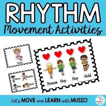 Rhythm Movement Activities Four Beat Rhythm Patterns Flash Cards