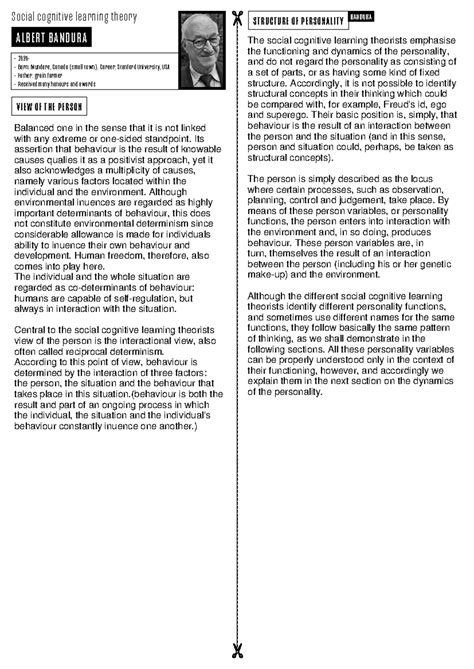TEST PREP 2 - Personality Psychology: Social Cognitive & Structural Theories - Studocu