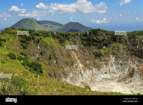 Mount Mahawu A Stratovolcano And Active 180m Wide Crater With Lokon