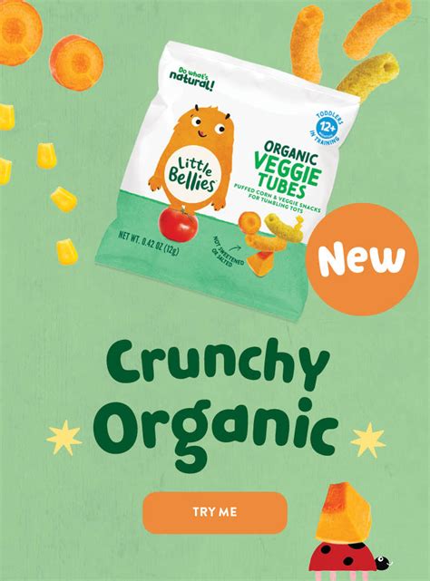 Healthy, organic snacks for 12+ month old toddlers