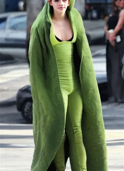 Emma Watson Dressed As An Avocado High Quality Stable Diffusion