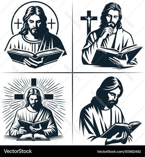 Jesus christ cross jesus praying Royalty Free Vector Image