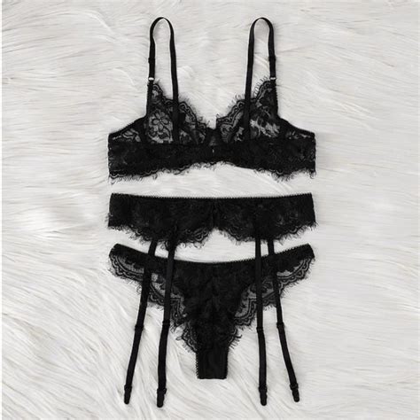 Porte Jarretelle Mode Femmes Sexy Dentelle Soutien Gorge Lingerie Slips Jarreti Re Sous