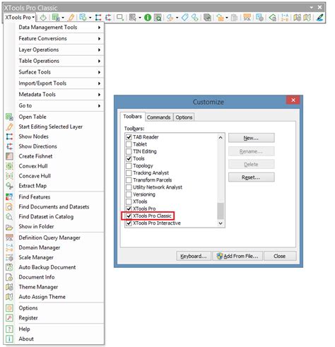 Xtools Pro Help New Toolbar Menu