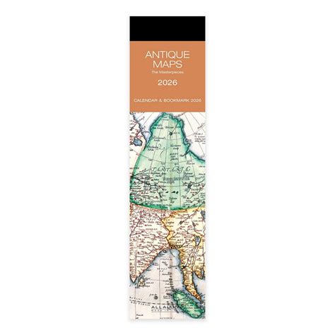 9 Antique Maps Bookmark Calendar