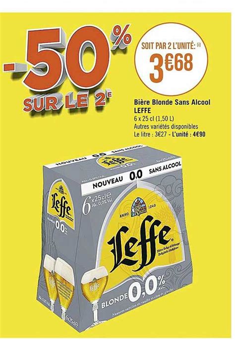 Promo Bière Blonde Sans Alcool Leffe chez Supermarchés iCatalogue fr