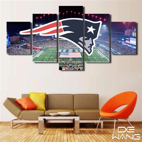 5 Piece Canvas Art New England Patriots Stadium Posters Canvas Painting