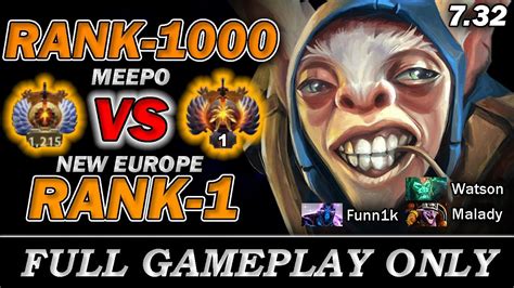 Rank 1000 Meepo Vs New Rank 1 Europe Full Gameplay Meepo 170 YouTube