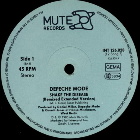 Album Shake The Disease Remixed Extended Version De Depeche Mode Sur