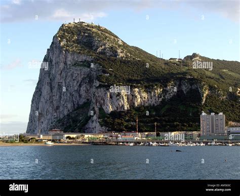 Solid As The Rock Of Gibraltar The Rock Seen From La Linea Stock Photo