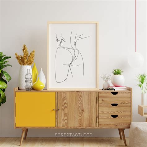 Erotic One Line Art Nude Line Drawing Sexy Drawing Naked Etsy