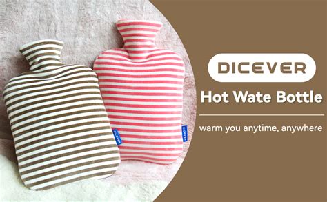 Amazon Dicever Hot Water Bottle With Soft Cover L Hot Water Bag For Menstrual Cramps
