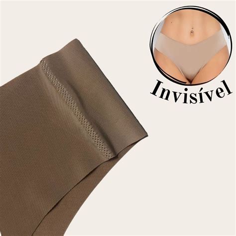 Kit 10 Calcinhas Sem Costura Tanga Laser forro de Algodão Tanguinha Original Lingerie