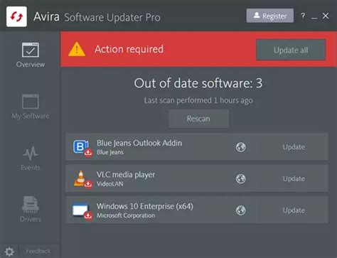 avira software updater software updater