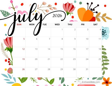 July 2026 Calendar Wallpapers Wallpaper Cave