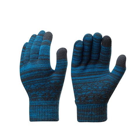 Kids’ Touchscreen-Compatible Hiking Gloves - SH 100 - Asphalt blue