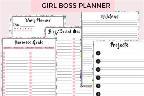 Girl Boss Digital Business Planner Printable Etsy