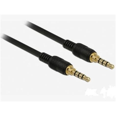 Cable Audio Jack 3 5Mm M M Negro 1M Articulos De Vending