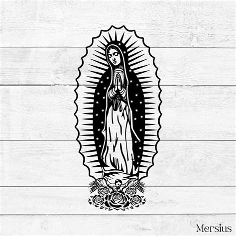 Virgen De Guadalupe SVG PNG Virgin Mary Cricut Svg Mother Etsy