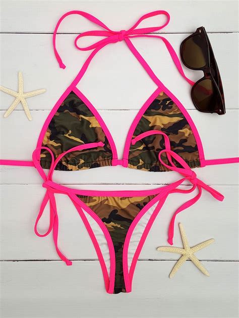 Micro Brazilian Bikini Pink Burlesque Swimsuit Dancer Outfits Etsy My Xxx Hot Girl