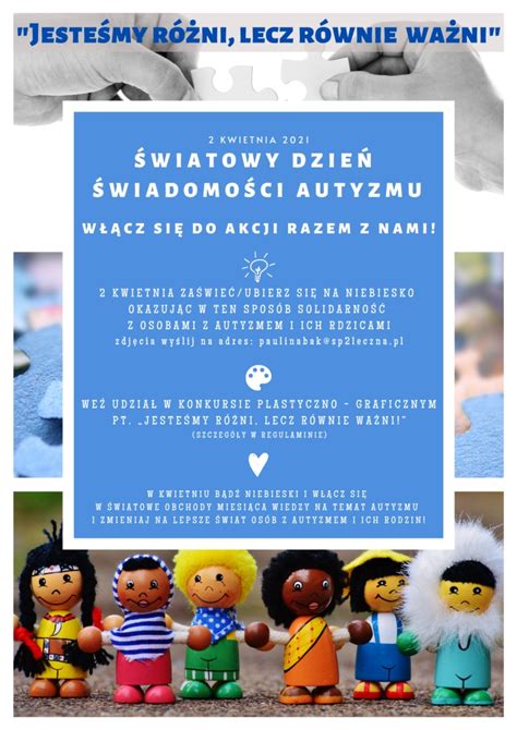 Wiatowy Dzie Wiadomo Ci Autyzmu Szko A Podstawowa Nr Im