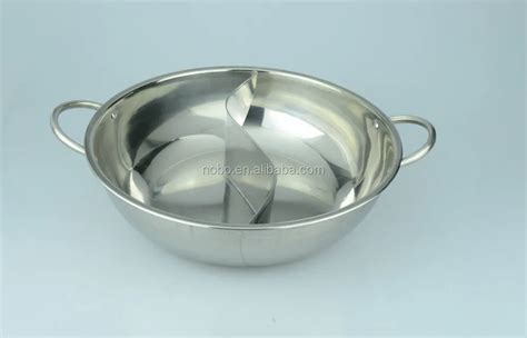Indian Stainless Steel Cooking Hot Pot With Divider Buy Hot Pot Hot Pot With Divider Stanless