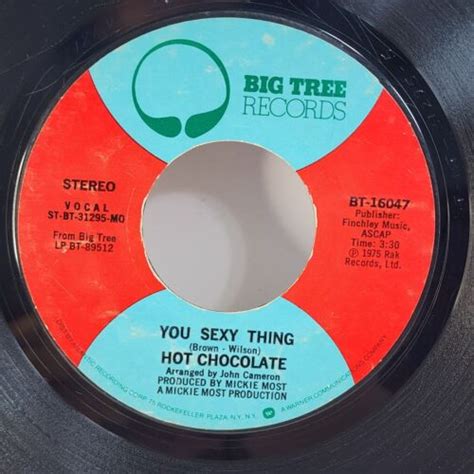 HOT CHOCOLATE Rpm You Sexy Thing Amazing Skin Song Funk Soul
