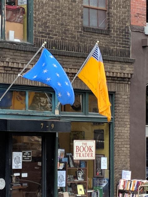 Spotted these two flags in Philly, the yellow one has a seal on the